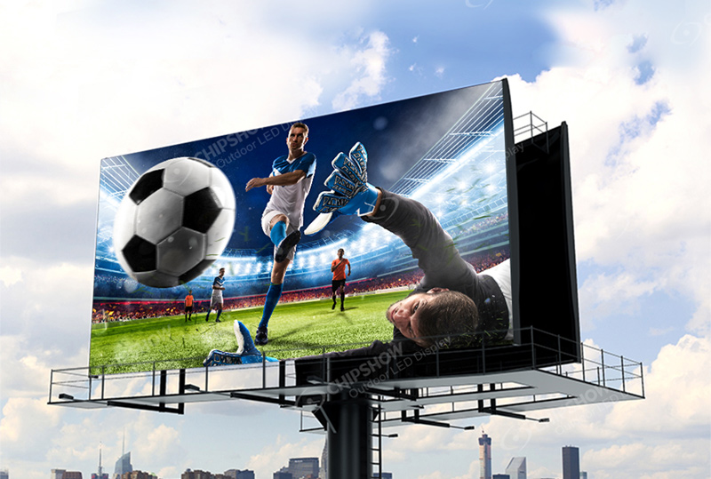 Amerika Birleşik Devletleri'nde bir otoyolda LED dış mekan reklam ekranı